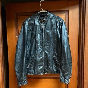 Brooks Authentic Black Leather Jacket